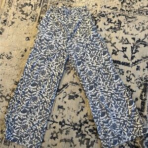 Floral Print Boot Cut Pants